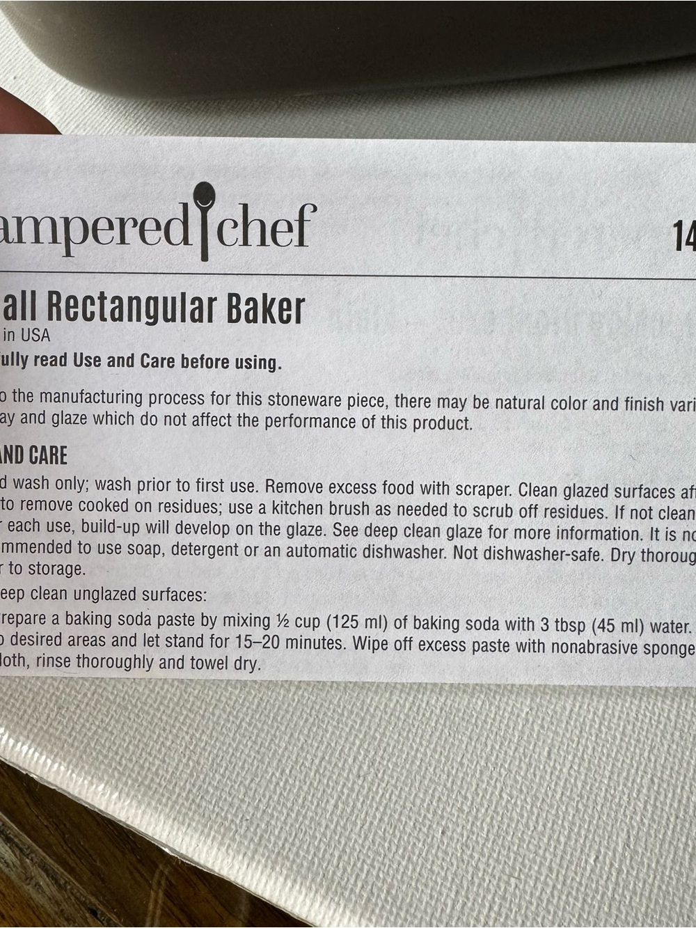 Pampered Chef Rectangular Baker - Gray - Picture 6 of 7